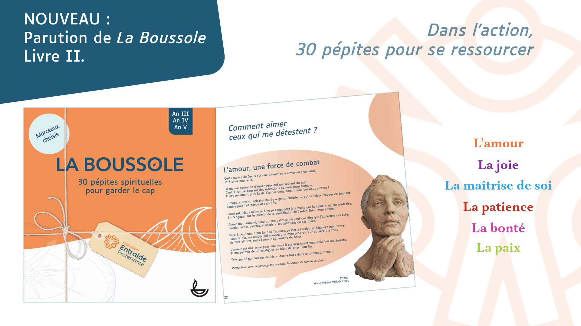 Parution de l&rsquo;ouvrage : La Boussole, 30 pépites spirituelles pour garder le cap