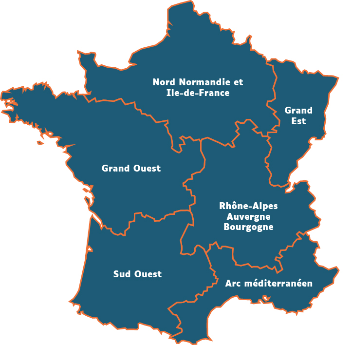 carte des régions de la FEP