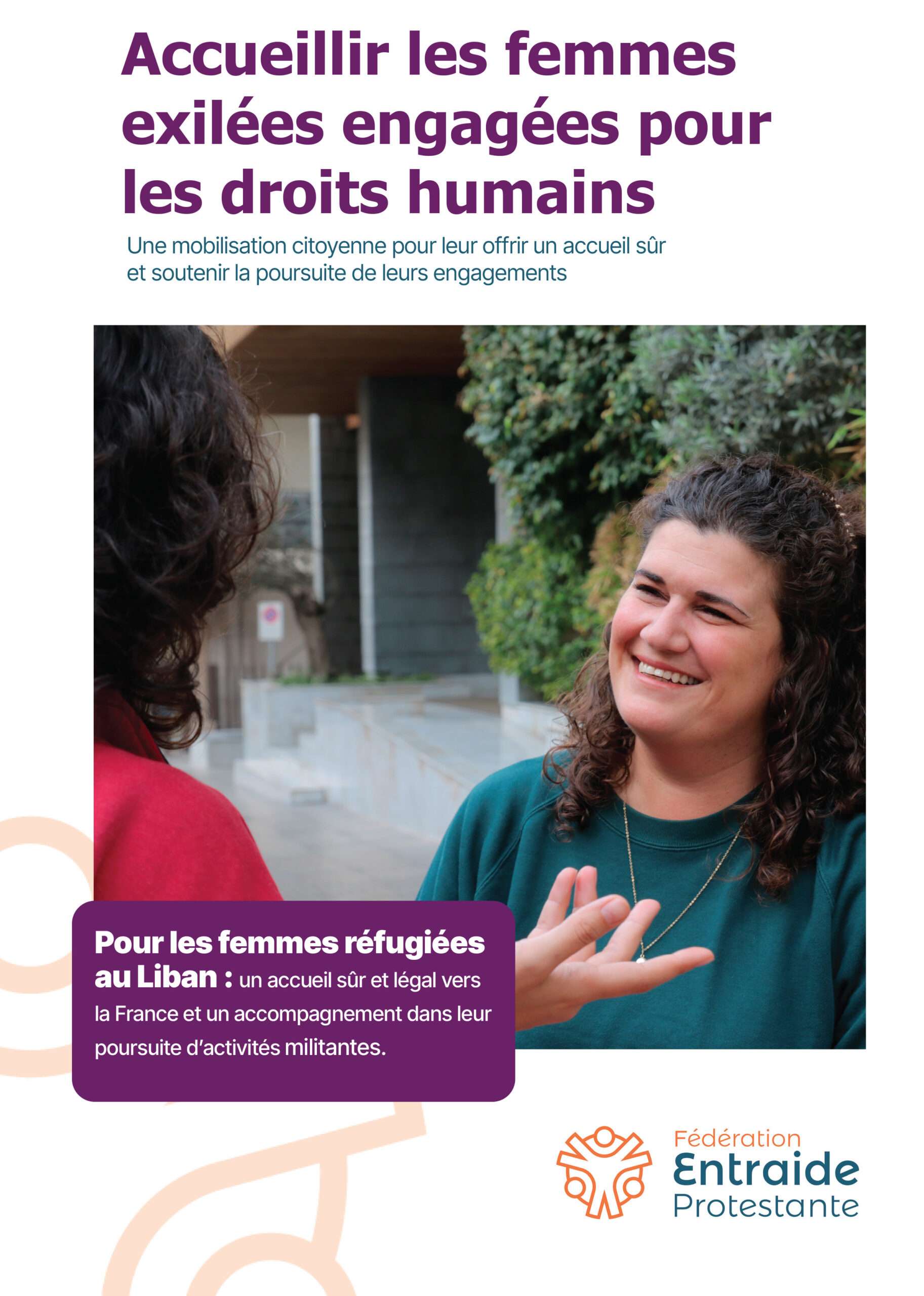 Couverture de la plaquette de présentation du dispositif femmes exilées engagées