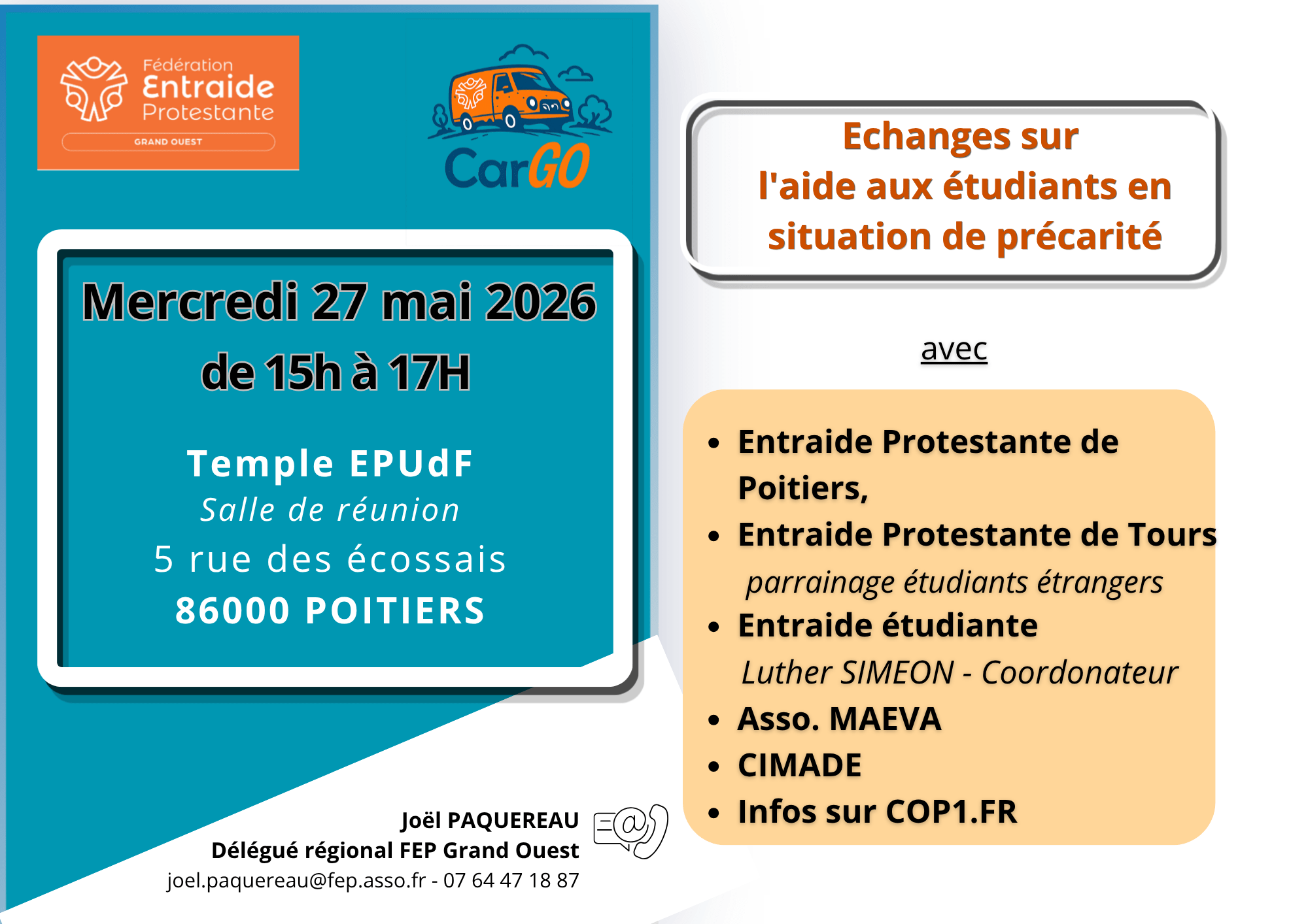 Echanges sur l&rsquo;aide aux étudiants en situation de précarité – Poitiers