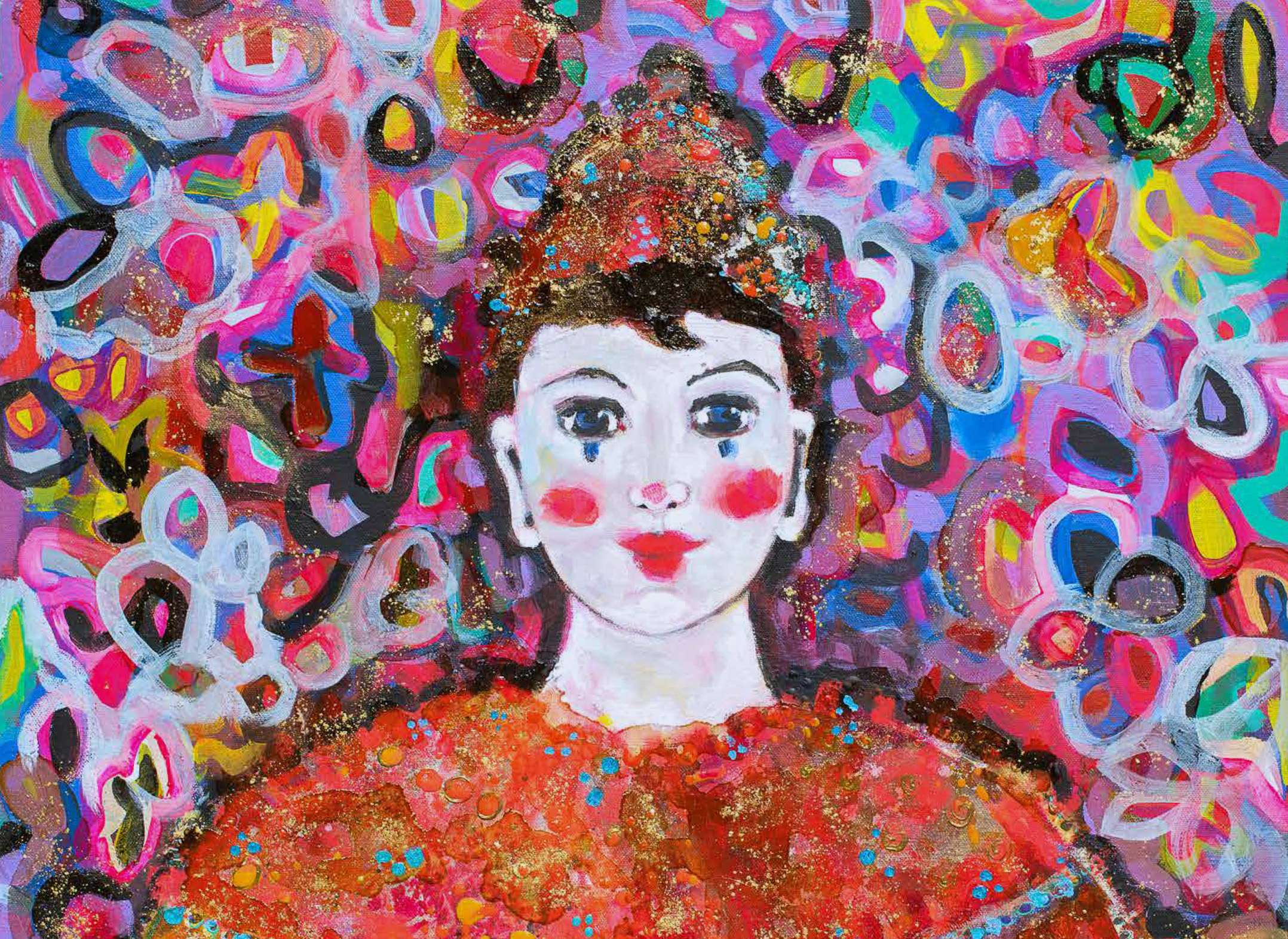 Couverture de Protestae sur le rire avec un clown, tableau de Sophie Jourdain