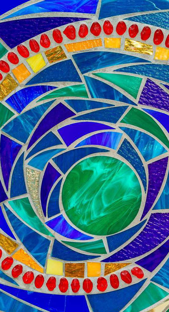 une spirale en mosaïque